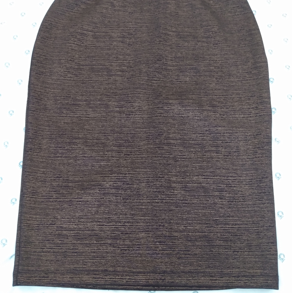 APT.9 Brown and gold pencil SKIRT